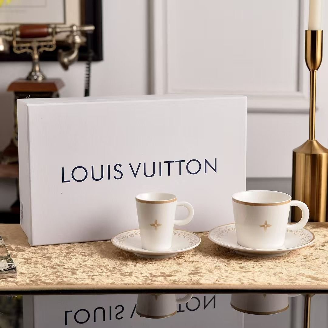 Louis Vuitton LV 1 espresso cup and 1 tea cup - Louis Vuitton Cups | Buy Online in UAE